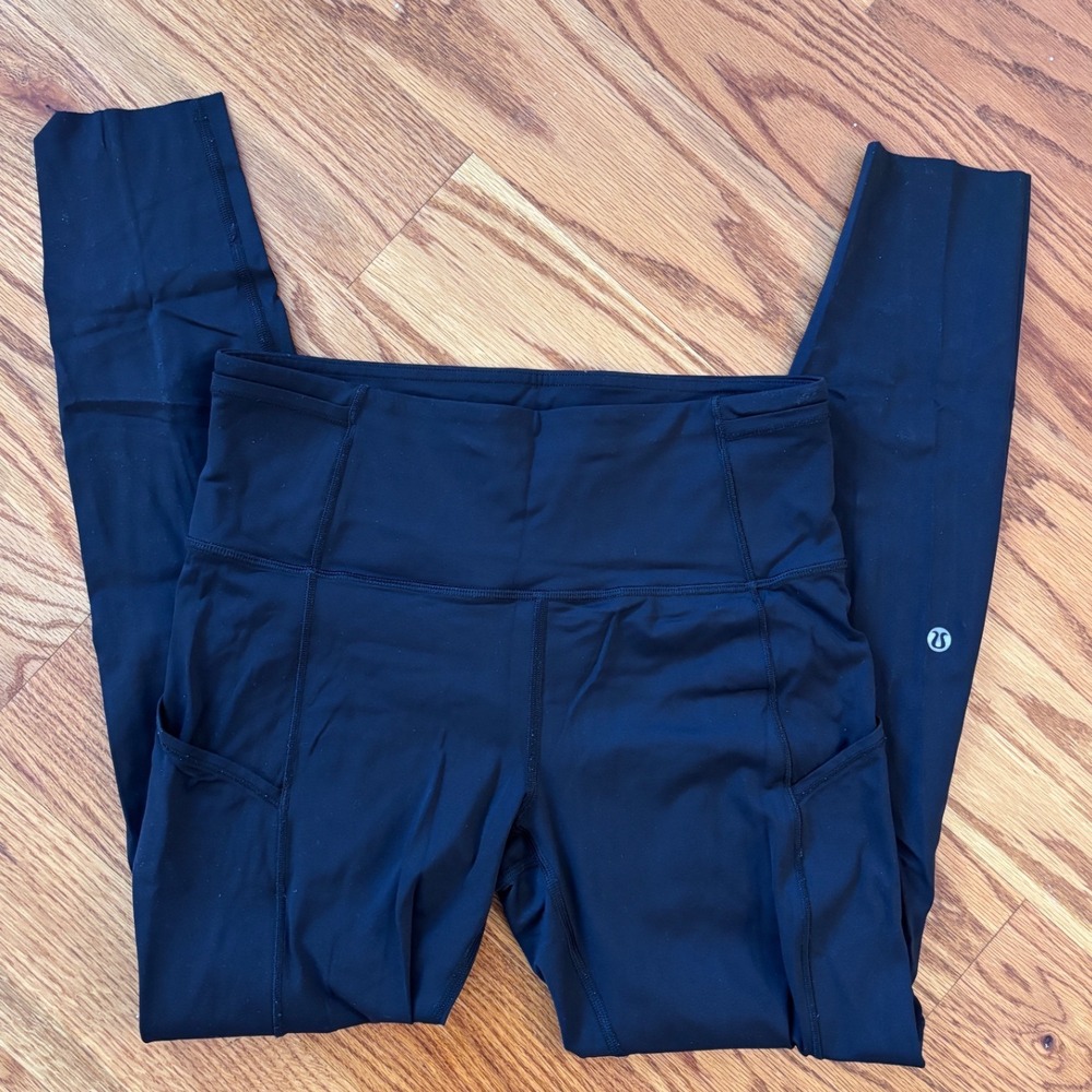 Lululemon Speed‎ Up Tight 25 Black Reflective Running Leggings Size 6 W5BS8S